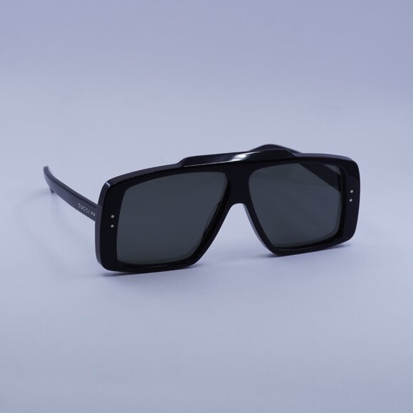 Gucci GG1369S 001 Sunglasses Black Square Frame, Grey Lenses main image 5